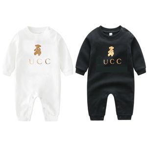 Baby rompers pasgeboren jumpsuits kleding met lange mouwen katoenontwerper kleding baby jongens meisjes