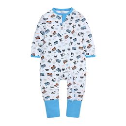 Baby rompertjes afdrukken pasgeboren baby meisje lange mouw romper peuter Één stukken jumpsuit bodysuit