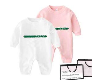 Baby Rompers Summer Fashion 100 Coton Boys Vêtements Blanc Rose Black Manche longue Kids New-Born Girls Romper 024 mois7622609