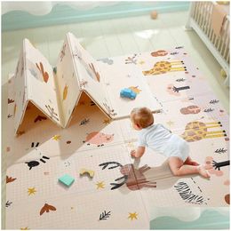 Baby Taps PlayMats Childrens Tapijt Vouw Mat Dikke educatieve matten Dubbleed klimbad waterdichte spellen Kinderen Tapijt 220107 D DHKT7