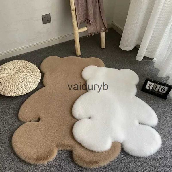 Alfombras para bebés Alfombras de juegos Linda habitación para niños Conejo Oso Dormitorio Alfombra peluda Kawaii Alfombra térmica lavable para entrada Puerta para niños Matsvaiduryb