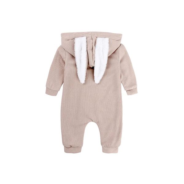 Baby's Winter Pluspper Rabbit con capucha con capucha Bodysuit para niños niñas de una pieza Jumpsuits Coral Fleece Pajamas Outerwear