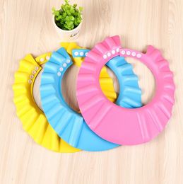 Baby Safe Baby Shower Cap Kid Bath Hat Réglable Baby Shower Cap Protéger Les Yeux Oreille Cheveux Bouclier De Lavage Pour Enfants Capuchon Imperméable SN2405