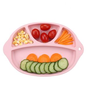 Baby Safe silicone assiette à manger sans BPA solide enfants plats aspiration Toddle formation vaisselle dessin animé mignon enfants bols d'alimentation RRA2882