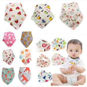 Bébé Salive Serviette Bavoirs Chiffons Burp Triangle Serviettes Bébé Double Bouton Pression Nouveau-Né Bavoir Écharpe