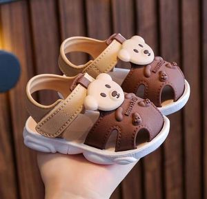 Baby sandalen zomer baotou lekkende schoenen ademen sandalen baby 0-1-2-3 jaar oud niet-slip zacht opgeloste peuter schoenen