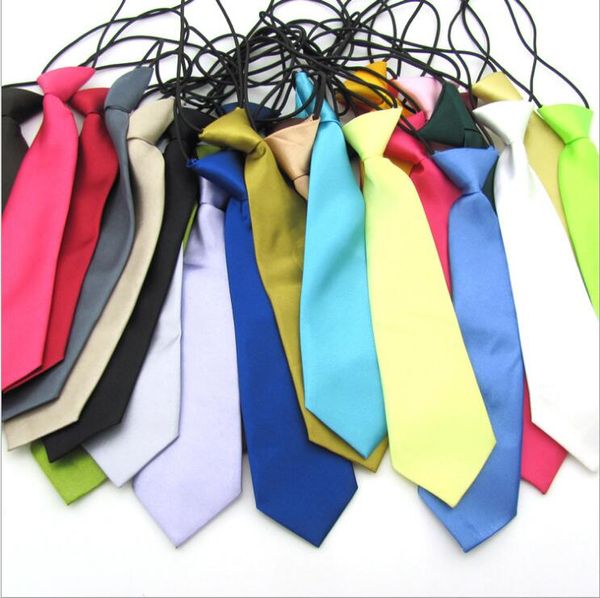 Bébé École Élastique Cravates 26 Couleurs De Mode Garçon De Mariage Couleurs Solides Cravates Enfant École Partie Cravate Accessoires De Mode Cadeaux LT1546