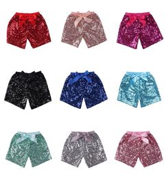 Bébé paillettes Shorts été paillettes pantalons enfants filles Bling danse fête paillettes Costume nœud papillon mode Boutique enfants court Z34874390314