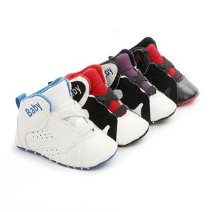 Chaussures de bébé garçon fille basket-ball sport haut Gang semelle souple né enfant en bas âge premiers marcheurs berceau 240313