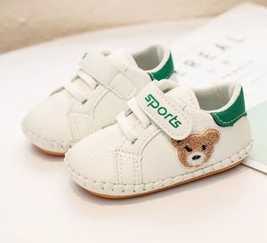 Babyschoenen pasgeboren jongens meisjes eerste wandelaars kinderen peuters veter up pu sneakers prewalker witte schoenen c9