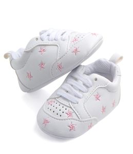 Baby schoenen pasgeboren jongens meisjes hart sterrenpatroon eerste wandelaars kinderen peuters veter pu sneakers 018 maanden4281317
