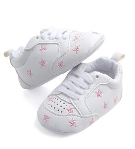 Babyschoenen Pasgeboren jongens meisjes hart sterrenpatroon first walkers kinderen peuters veter pu sneakers 018 maanden3812729