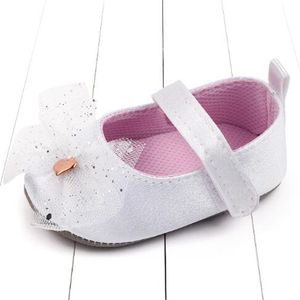 Babyschoenen pasgeboren peuter baby babymeisjes hartvormige boog schoenen schoenen zachte zool anti-slip baby first walker voor 0-18 maanden