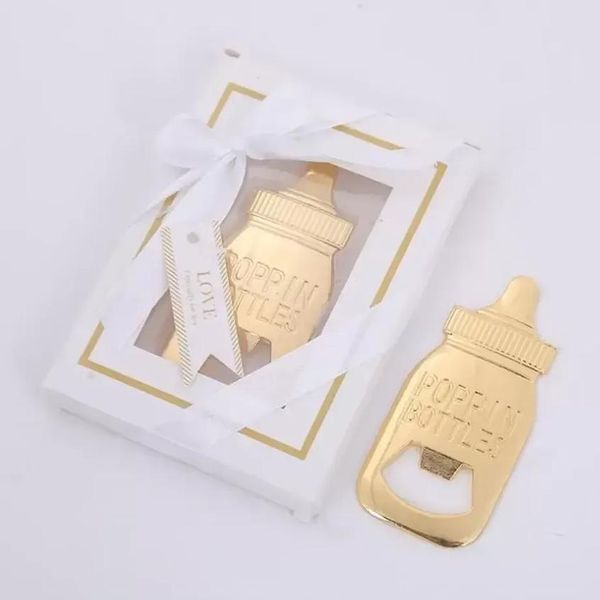 Baby Shower Return Favors Invité Décapsuleur en forme de biberon avec boîte-cadeau RRC309