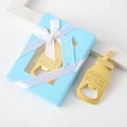Baby Shower Return Gifts for Guest Supplies Poppin Baby Bottle Shaped Bottle Opener with gift box packaging Wedding Favors Party Souvenirs CC