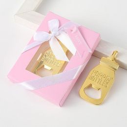 Baby Shower Return Gifts for Guest Supplies Poppin Baby Bottle Shaped Bottle Opener with gift box packaging Wedding Favors Party