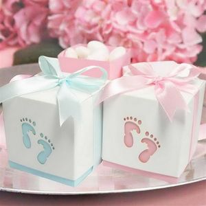Baby Shower Ribbon Favor Gift Candy Boxes Faveurs de mariage et cadeaux pour Wedding2893