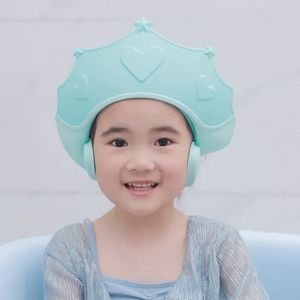 Baby shower zachte pet verstelbare haarwassing hoed voor kinderen oorbeveiliging veilige kinderen shampoo badendouche bescherming hoofddeksel 240412