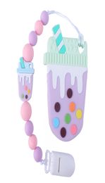 Baby silicon bead pacifier de dientes de helado euroamérica comercio hecho a mano hecha segura para bebés graciosos clips de cadena 3499284