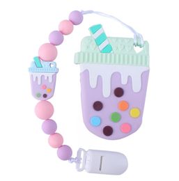 Baby silicon bead pacifier de dientes de helado euroamérica comercio hecho a mano hecha para bebés, baby baby, buque de juguete de clips7379406