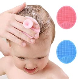 Baby Silicone Bath Brush Brack Cradle Cap Scurbers Exfoliant et massage de la brosse Care Braguse pour les soins capillaires et les soins corporels