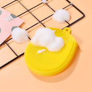 Bañera de silicona para bebés cepillo de ducha frotador de ducha 1pcs lavuez masaje masaje suministros de baño exfoliantes de baños guantes de baby shower cepillo