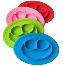 Baby silicone bols plats assiettes alimentaires de qualité silicone non glissement bol mignon pour bébé une pièce de restauration tapage rra283981609428