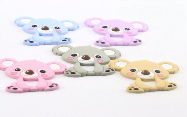 Bébé Silicone Teethers Mignon Animal koala Toddle Teether Chew Charms Bébé Enfants Jouets De Dentition DIY Chewing Collier Soins Infirmiers Tool3403381