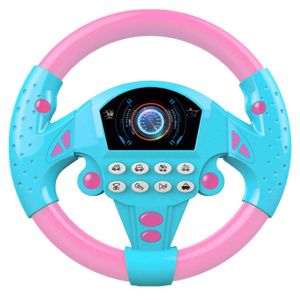 Baby Simulated Steering Wheel Toys with Music Pretend Driving Educational Music Toy for Children Simulation Copilots Kids Gift