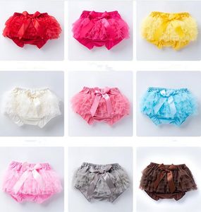 Jupe bébé volants en mousseline de soie Bloomer Tutu Skorts infantile coton Bow PP Shorts enfants belle jupe couche-culotte sous-vêtements jupes LSK1735