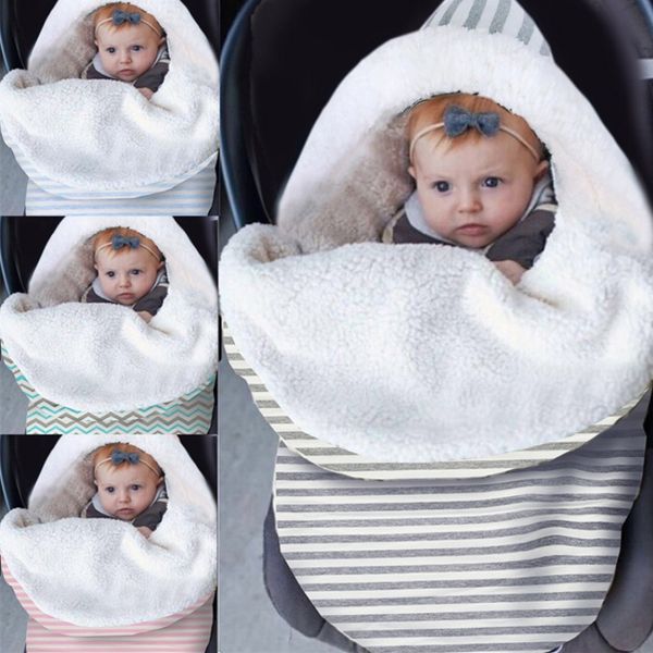 Bébé sac de couchage bébé hiver automne respirant sac de nuit pour bébé poussette coton tricoté enveloppes nouveau-né unisexe sac de sommeil