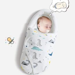 Sac de couchage pour bébé né enveloppe enveloppe Swaddle doux 100% coton couverture de sommeil né bébé coton couverture Swaddle 0-6M 240322