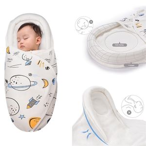Sac de couchage pour bébé Portable Né en forme d'oreiller Design Poussette Couverture en coton Couche Swaddle Sleepsack Cocoon pour 0-6M 220216