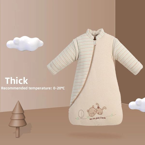 Saco de dormir para bebé, mantas de algodón para guardería de invierno, para bebés nacidos, niños pequeños, saco de dormir, manta gruesa y cálida para cochecito 240108