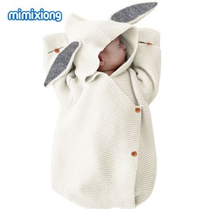Sacs de couchage bébé pour poussette hiver chaud enfant en bas âge Infantil Swaddle Wrap automne lapin tricoté enveloppes pour décharge nouveau-né 201208