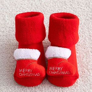 Chaussettes pour bébés pour garçons pour filles épaissir imprimé coton de coton bébé chaussettes de Noël pour les nouveau-nés bébé courtes chaussettes de chaussettes 108