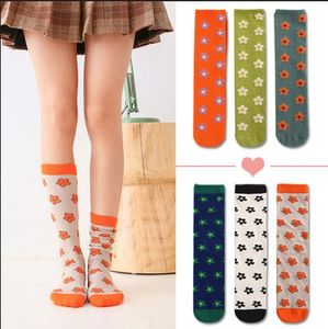 Chaussettes bébé enfants filles bas imprimés floraux enfants couleur bonbon fleur genou chaussettes hautes fille coton belle princesse bas CYP806