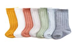 Chaussettes pour bébés nouveau-nés Stripe Girls Filles Boys High Sock Toddler Toddler Couleur de couleur SOCK POUR 03 ANS ENFANTS 20220228 Q25437359