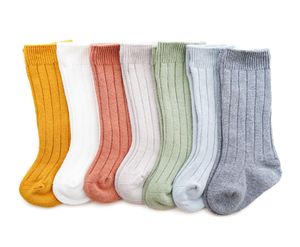 Chaussettes pour bébés nouveau-nés Stripe Plain Girls Boys High Sock Toddler Toddler Couleur de couleur SOCK POUR 03 ANS ENFANTS 20220228 Q23834531