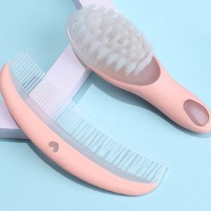 Baby Soft Comb Brush Set Soft Peb Brush pour le cuir chevelu pour bébé nouveau-né et les fournitures de soins capillaires fœtaux 2 pc / set