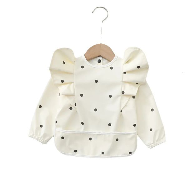 Bébé doux imperméable bavoir petit garçon fille peinture blouse enfant repas manger tablier avec manches longues enfant réglable bavoirs d'alimentation 231225