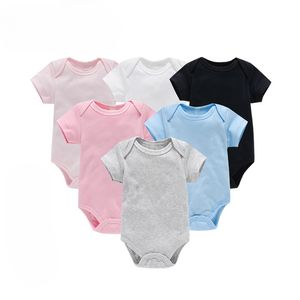 Baby solide kleur romper pasgeboren kleding 0-1 jaar oud jumpsuit voor jongen en meisjes baby korte klimdoek