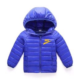 Baby Solid Hooded Down Jackets For Kids Coats Autumn Winter Girl Boy Warm Jacket Coat met oor kinderen ritssluiting jasje bovenkleding