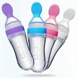 Bébé cuillère biberon compte-gouttes cuillères en silicone pour l'alimentation médecine enfants enfant en bas âge couverts ustensiles enfants accessoires nouveau-né 993 E3