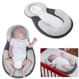 Oreiller stéréotypes pour bébé, matelas Anti-renversement pour nouveau-né de 0 à 12 mois, coussin de positionnement pour bébé de 0 à 12 mois, oreiller en coton 217s