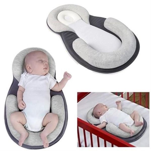 Almohada de estereotipos para bebés Almohada de colchón antivuelco para bebés recién nacidos para 0-12 meses Almohadilla de posicionamiento para dormir para bebés Almohada de algodón 217s