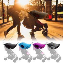 Baby Stroller Accessoires UV Bescherming Ademblauwe Black -out Sunshade Verstelbare Universal Canopy Carriage Zon Visor Cover 240423