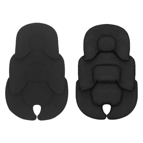 Cojín para cochecito de bebé, asiento de Coche infantil, inserto para cabeza, soporte corporal, almohada para cochecito, colchón térmico, malla, forro transpirable, alfombrilla para cuello 240106