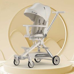 Baby Stroller voor Baby Folding Infant Trolley Stroller Foldable Outdoor Portable Baby High View Carriage Four Wheels Stroller L230625
