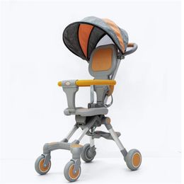 Baby Stroller Outdoor Sunshade Foldable Two Way Implementatie Pasgeboren lichtgewicht schokabsorptie Kids Strollers 1059 E3